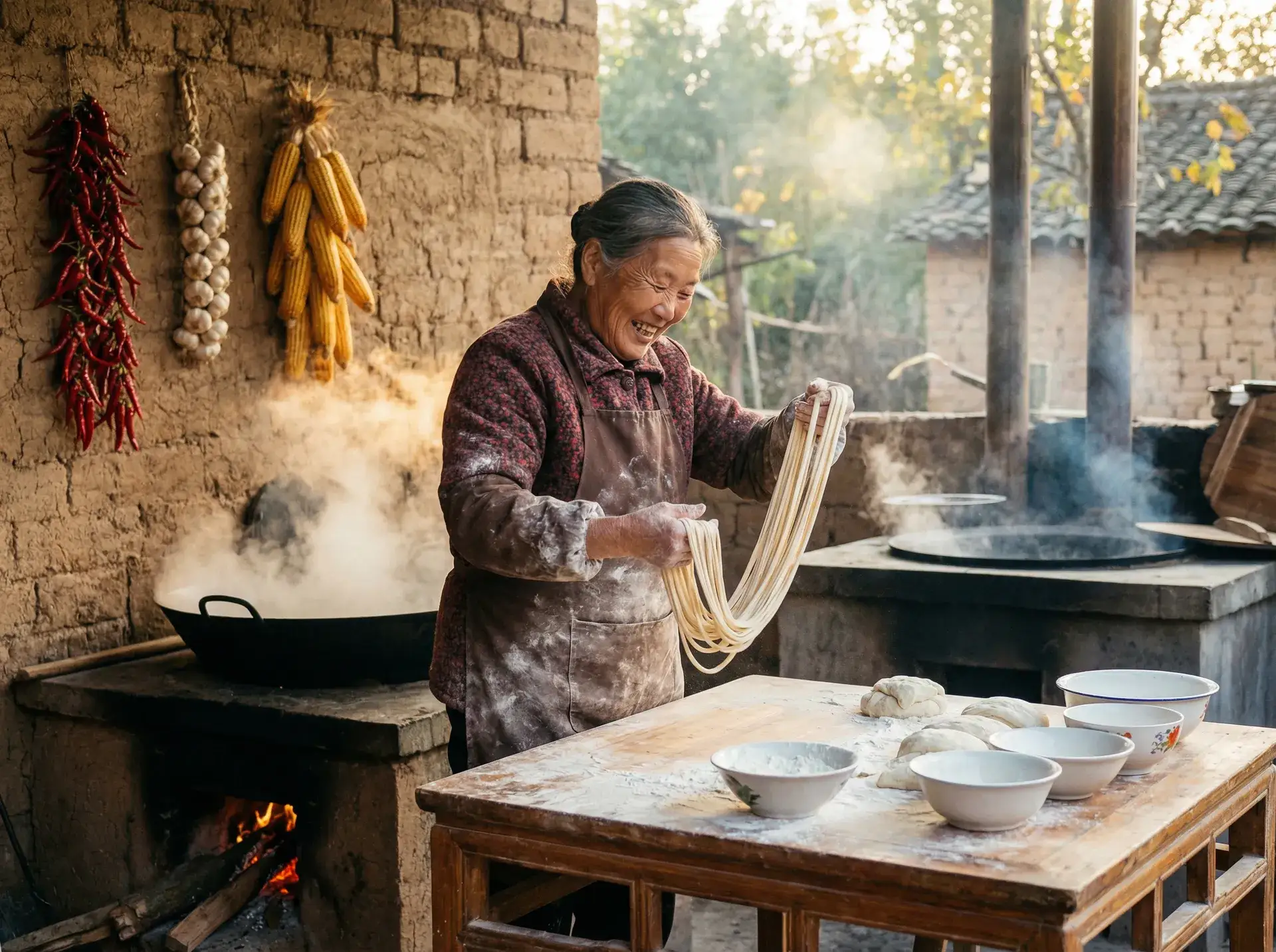 农家大嫂手擀面 - 斗罗大陆真人完整电视版免费 乡村美食